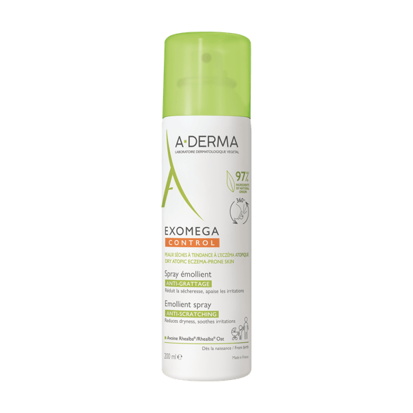 A-Derma Exomega Control Spray Emolliente Anti-grattage Per Pelle Secca e a Tendenza Atopica 200 ml