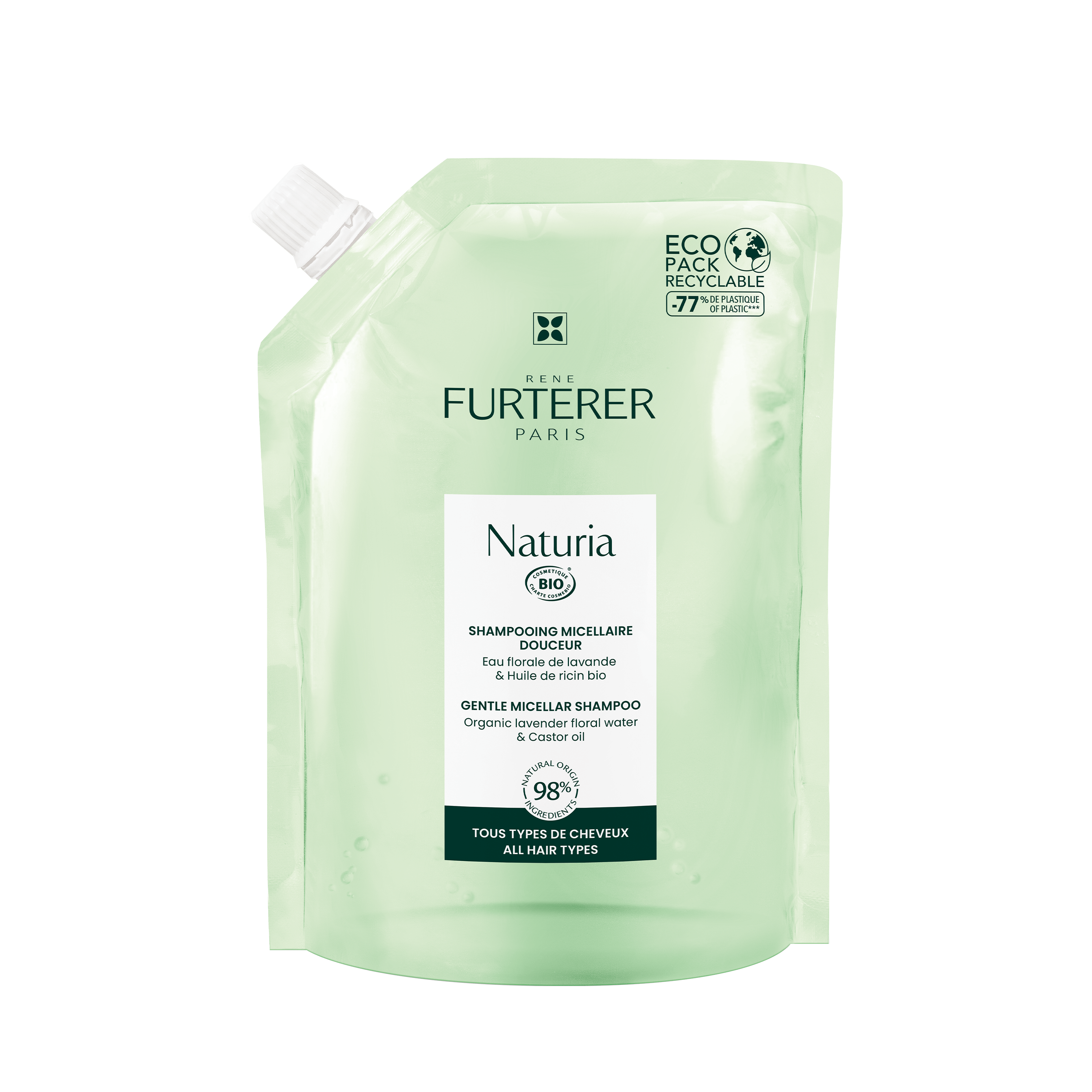 René Furterer Naturia Shampoo Micellare Delicato 400ml - Eco ricarica 400 ml