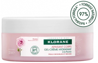 Klorane Peonia - Gel Crema idratante lenitivo alla Peonia, 200ml