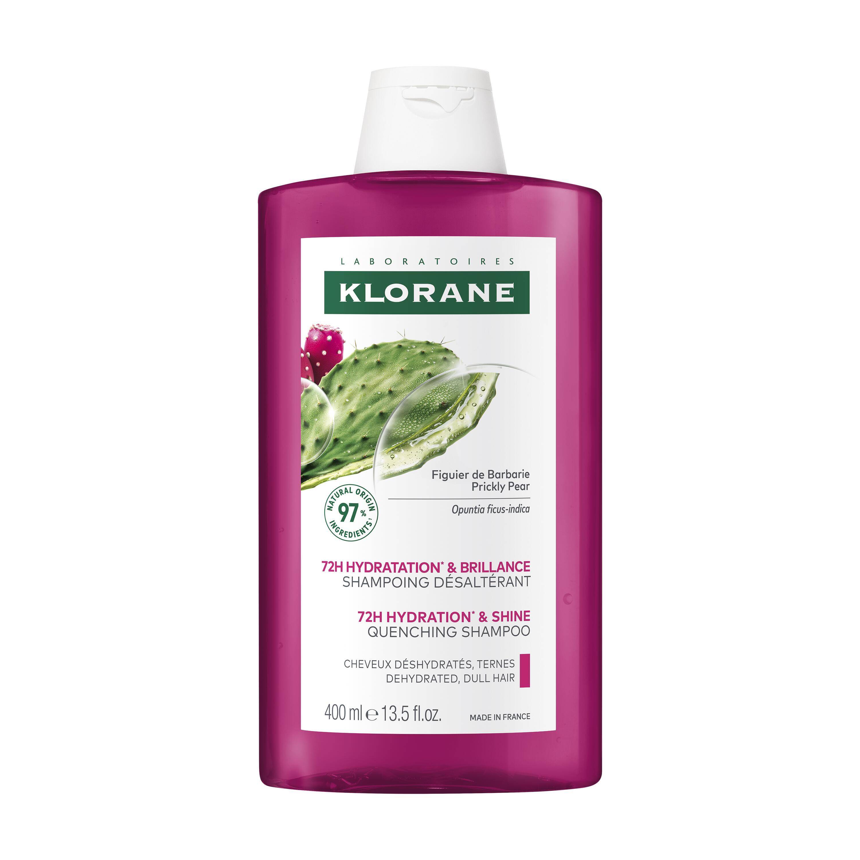 Klorane Fico d'India Shampoo Idratante e Illuminante 400 ml Per Capelli Disidratati