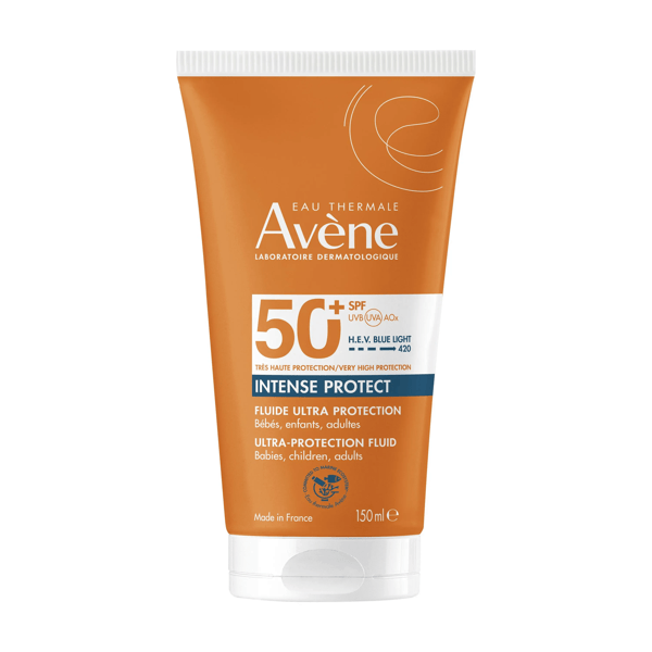 Eau Thermale Avene Intense Protect Fluido Ultra Protezione SPF 50+ Protezione Molto Alta Invisibile per Pelle Sensibile 150 ml