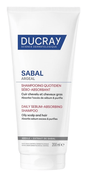 Ducray Sabal Argel 200 ml Shampoo Sebo-Assorbente Sebo in Eccesso