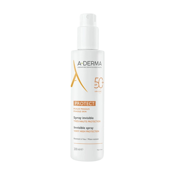 A-Derma Protect SPF 50+ 200ml Spray Solare Viso e Corpo per Pelli Sensibili