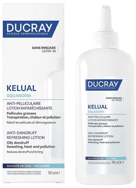Ducray Kelual Squanorm Lozione Antiforfora 190ml per Prurito e Forfora Grassa