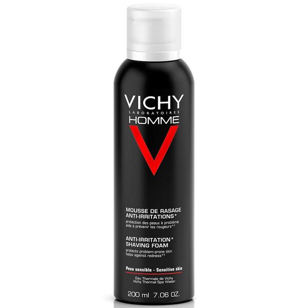 Vichy Homme Schiuma da Barba Anti Irritazioni Pelli Sensibili Senza Alcool 200ml