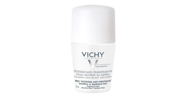 Vichy Deodorante Roll-On Antitraspirante 48H Pelli Sensibili Ipoallergenico 50ml