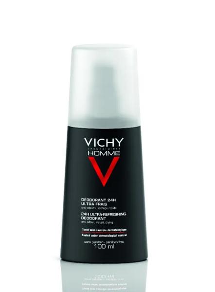 Vichy Homme Deodorante Uomo Spray Ultra Fresco Dermo Purificante 24H 100 ml
