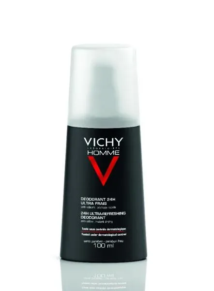 Vichy Homme Deodorante Uomo Spray Ultra Fresco Dermo Purificante 24H 100 ml