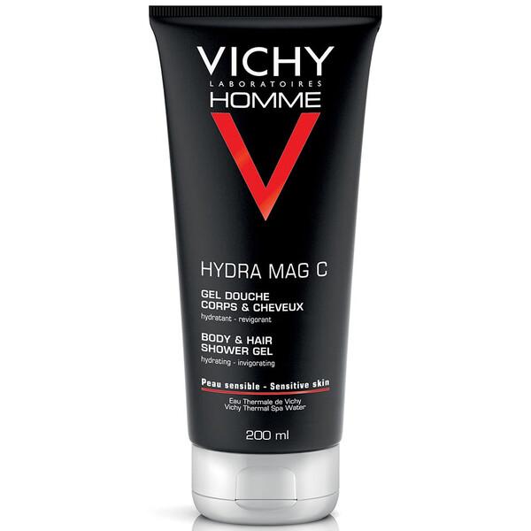 Vichy Homme Hydra Mag C Gel Doccia Corpo e Capelli Uomo Pelle Sensibile 200ml