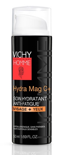 Vichy Homme Hydra Mag C + Trattamento Idratante Ant -Fatica per Viso Occhi 50 ml Lozione