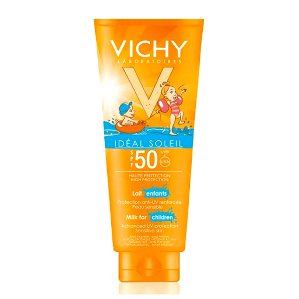 Vichy Ideal Soleil Latte Solare Bambini SPF50 Ipoallergenico Resistente All'Acqua 300ml