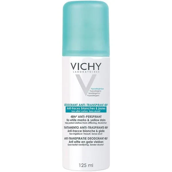 Vichy Deodorante Anti Tracce 48H Aerosol Ipoallergenico Senza Alcool 125ml