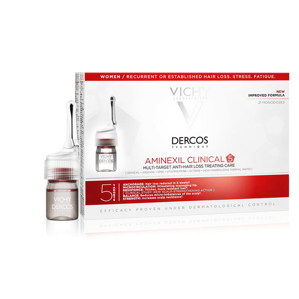 Vichy Dercos Aminexil Intensive 5 Donna Trattamento Anticaduta 21 Fiale