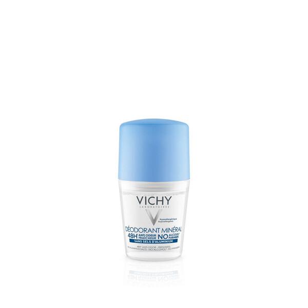 Vichy Deodorante Minerale Roll-On Pelle Sensibile Ipoallergenico 48h Senza Alluminio