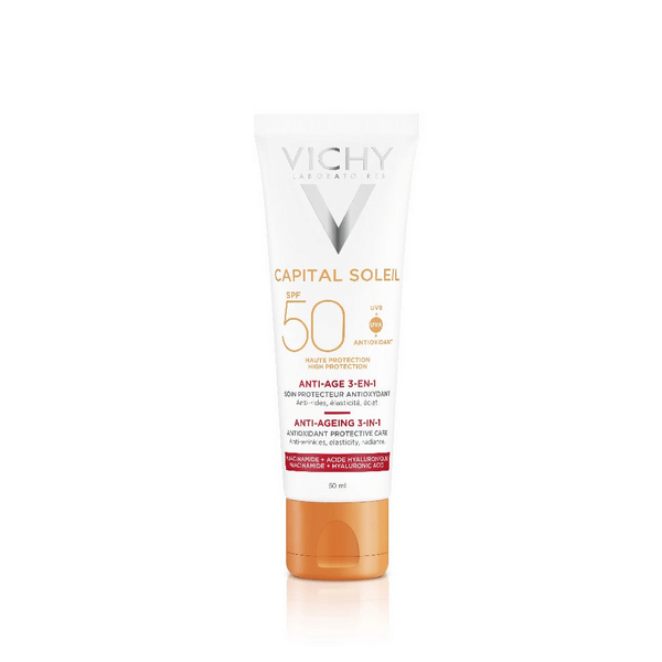 Vichy Capital Soleil Crema Solare Viso Anti Età Antiossidante SPF50 50ml