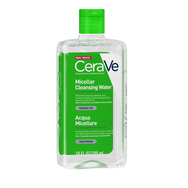 Cerave Acqua Micellare 3in1 Detergente Struccante Idratante Viso Per Tutti I Tipi Di Pelle 296ml