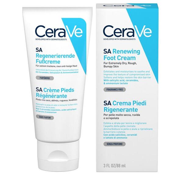Cerave Crema Piedi Rigenerante Idratante Esfoliante Pelle Secca e Screpolata 88ml