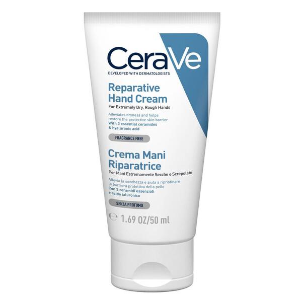 Cerave Crema Mani Riparatrice Idratazione Profonda con Ceramidi e Acido Ialuronico 50ml