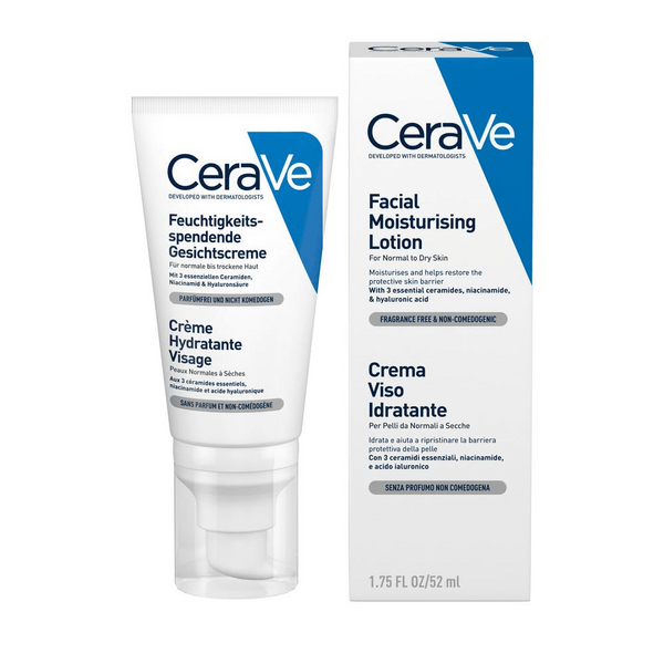 Cerave Crema Viso Idratante Pelli Normali Secche Con Acido Ialuronico 50/52ml