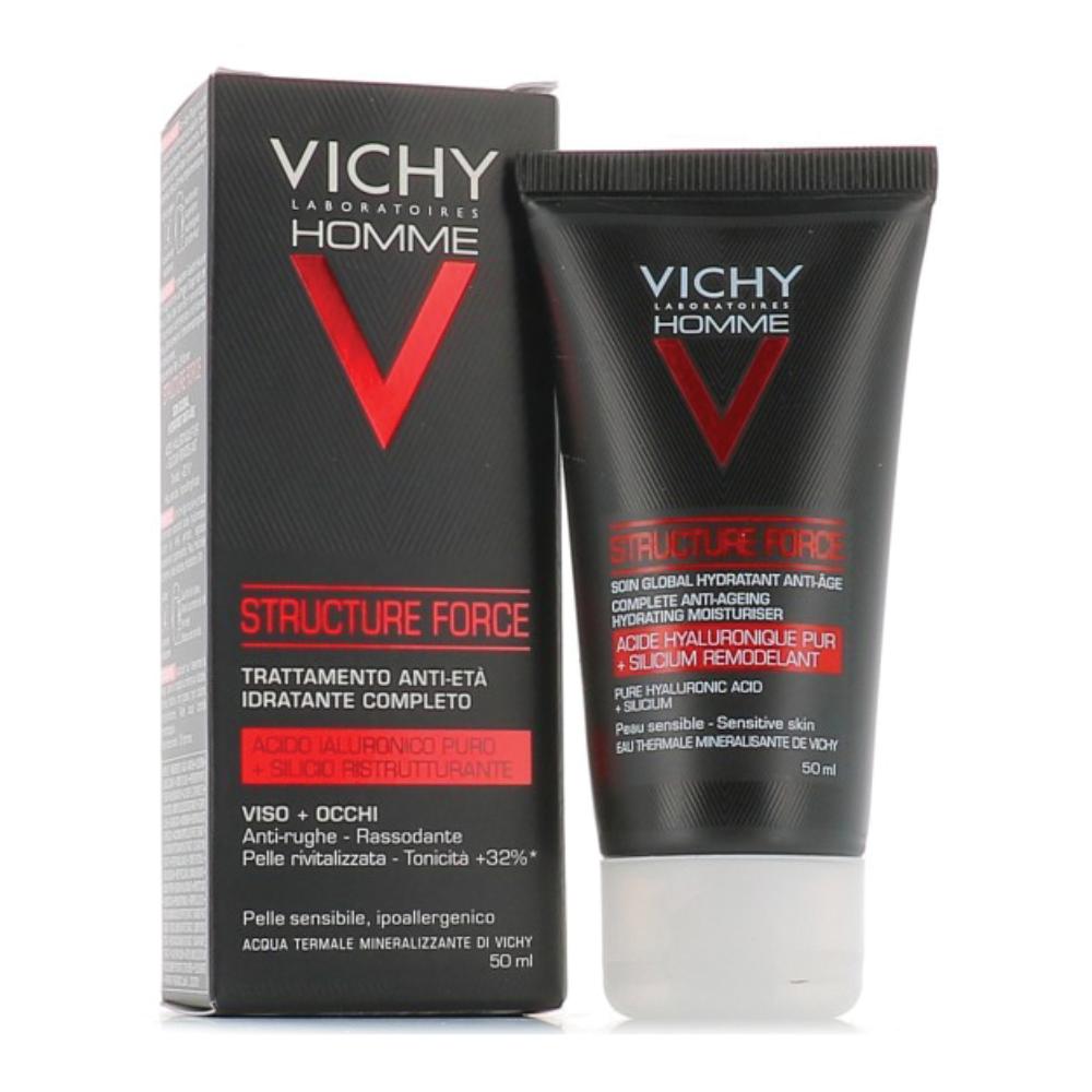 Vichy Homme Structure Force Trattamento Viso Anti Età Uomo Pelle Sensibile 50ml
