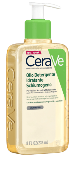 Cerave Olio Detergente Idratante Schiumogeno 236ml Per Pelli Normali Secche E Atopiche