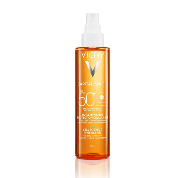 Vichy Capital Soleil Olio Solare SPF50+ Viso Corpo Capelli 200ml — confronto prezzi