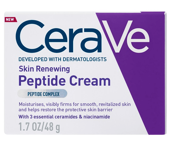 Cerave Skin Renewing Crema Viso Antietà con Peptidi per Tutti i Tipi di Pelle 48g