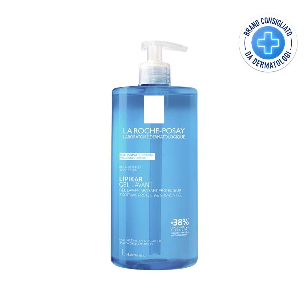 La Roche Posay Lipikar Gel Lavant Gel detergente per pelli sensibili 1 litro