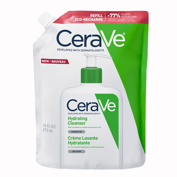 Cerave Detergente Idratante 473 ml REFILL Viso Corpo con Ceramidi e Acido Ialuronico
