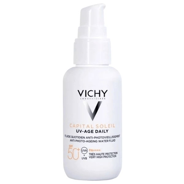 Vichy Capital Soleil UV-Age Daily Fluido Pigmentato Anti-Età SPF50+ Tonalità Media 40ml