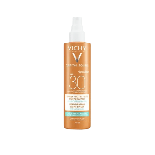 Vichy Capital Soleil Olio Solare Invisibile SPF30 200ml Protezione Viso Corpo Capelli