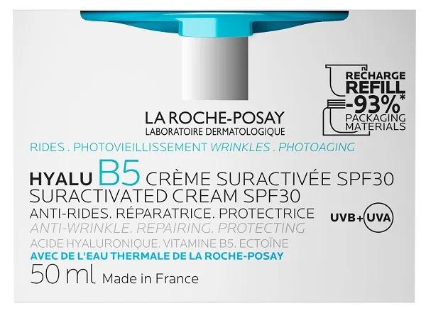 La Roche Posay Hyalu B5 Crema Viso SPF30 Anti-Rughe 50 ml REFILL Idratante e Rimpolpante Per Pelle Sensibile