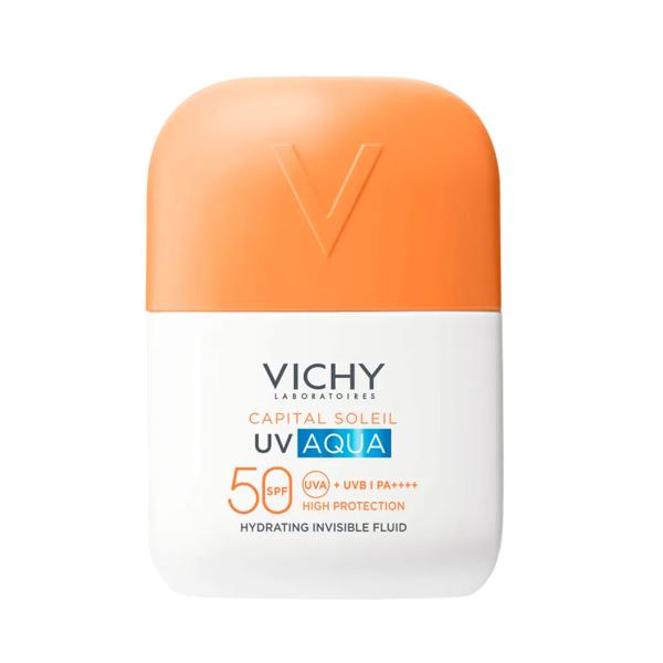 Vichy Capital Soleil UV Aqua Fluido SPF50 50 ml Contorno Occhi Protezione Solare Idratante e Invisibile