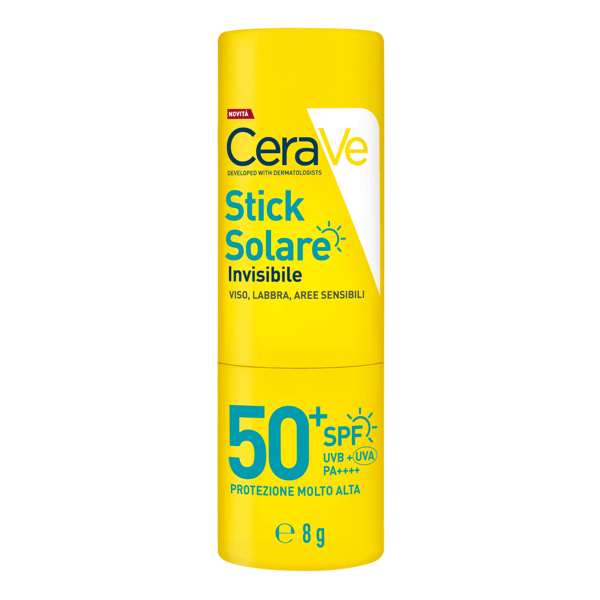 Cerave Stick Solare Invisibile Viso e Labbra SPF50+ 8 g