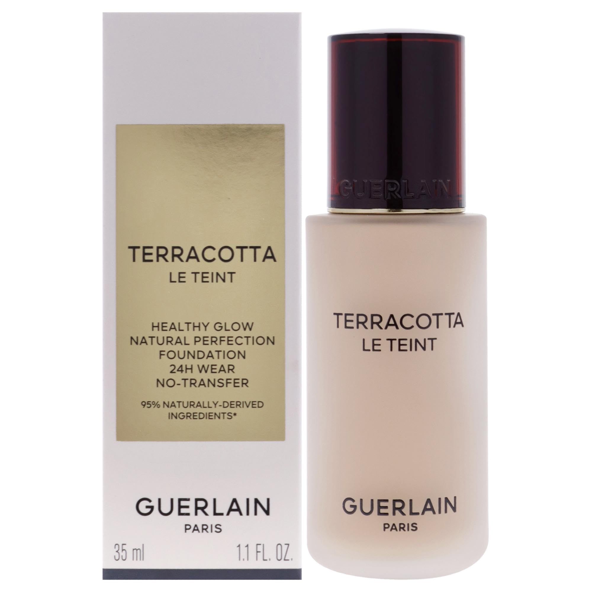 Guerlain Terracotta Fondotinta Fluido 24H 2W Caldo/Dorato - Ideale per una Pelle Radiosa 35 ml Make up