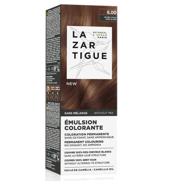 Lazartigue Emulsione Colorante 6.00 Biondo Scuro Tintura Permanente per Capelli 60 ml
