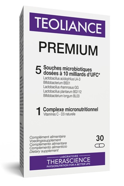 Therasience Sam Teoliance Trisymbio Integratore Alimentare con Probiotici e Prebiotici 30 Capsule