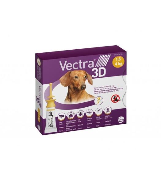 Vectra 3d Giallo Spot-On Cani Da 1,5 a 4kg 3 Pipette Monodose — confronto prezzi