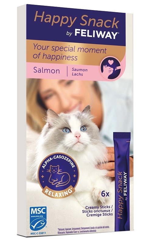 Feliway Happy Snack al Salmone per Gatti 6 Stick