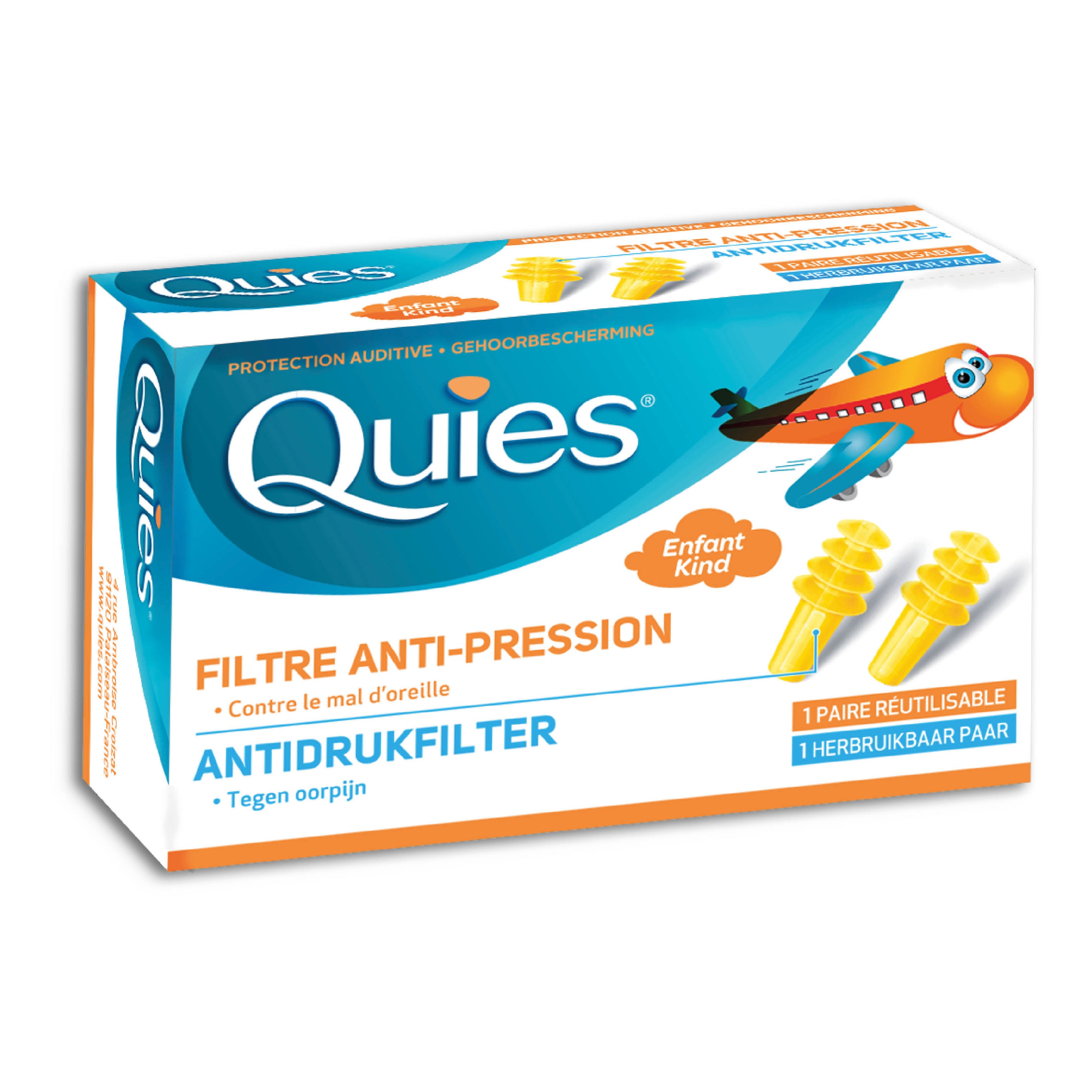 Quies Tappo Auricolare Aereo Bambini 1 pz Tappi per le orecchie
