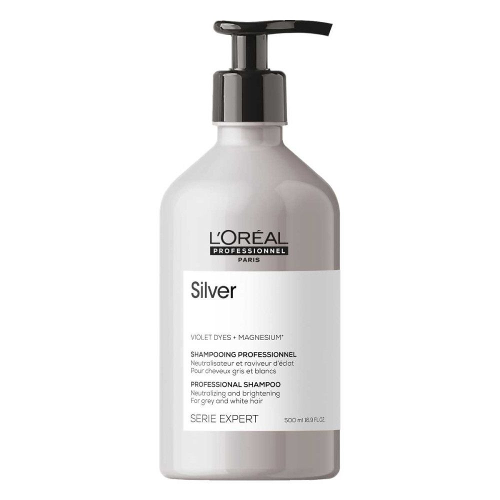 L'Oréal Professionnel Silver Shampoo 500 ml – neutralizzante per capelli bianchi e grigi