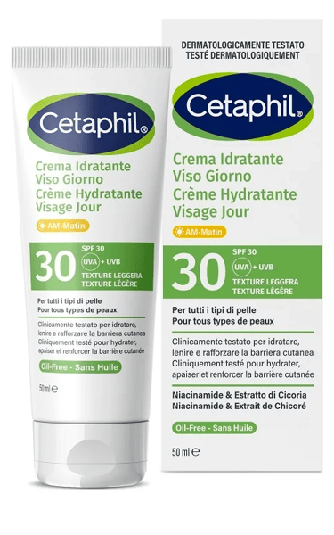 Cetaphil Crema Idratante Viso Giorno 50 ml SPF 30 Texture Leggera