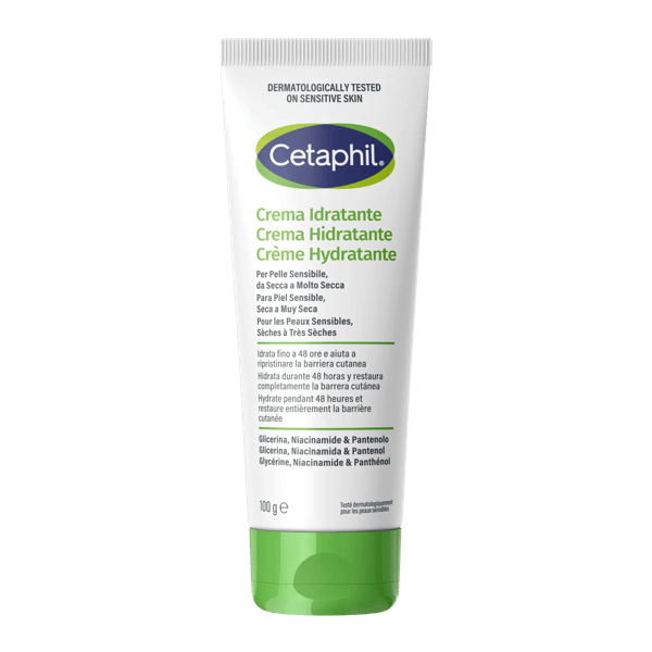 Cetaphil Crema Idratante Viso e Corpo Pelle Secca Tubo 100 g