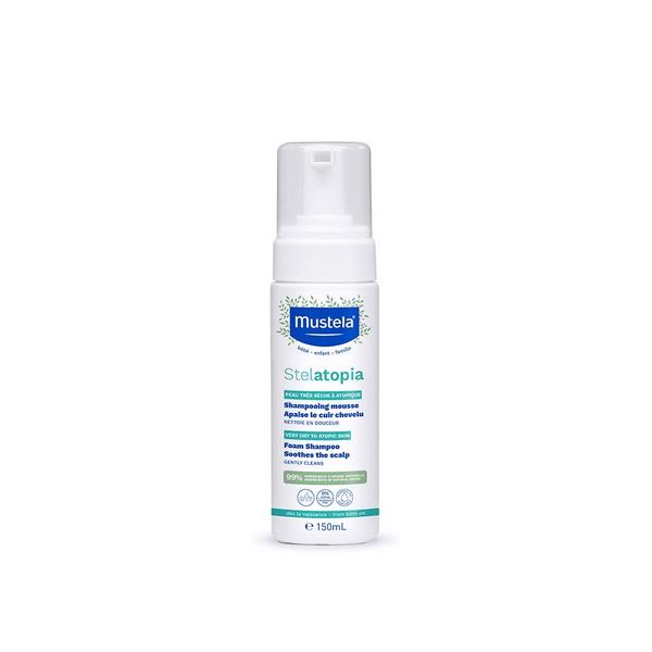 Mustela Stelatopia Shampoo Mousse Per Neonati E Bambini Pelle Molto Secca E A Tendenza Atopica 150 ml