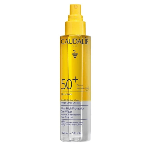 Caudalie Vinosun Acqua solare spray protettiva SPF 50+ per viso corpo e capelli, 150 ml