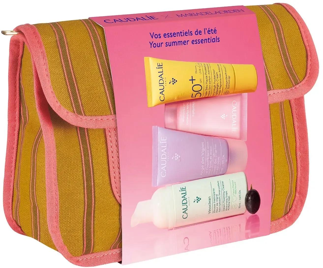 Caudalie Cofanetto Estate Trousse Vacanza Detersione + Protezione Solare
