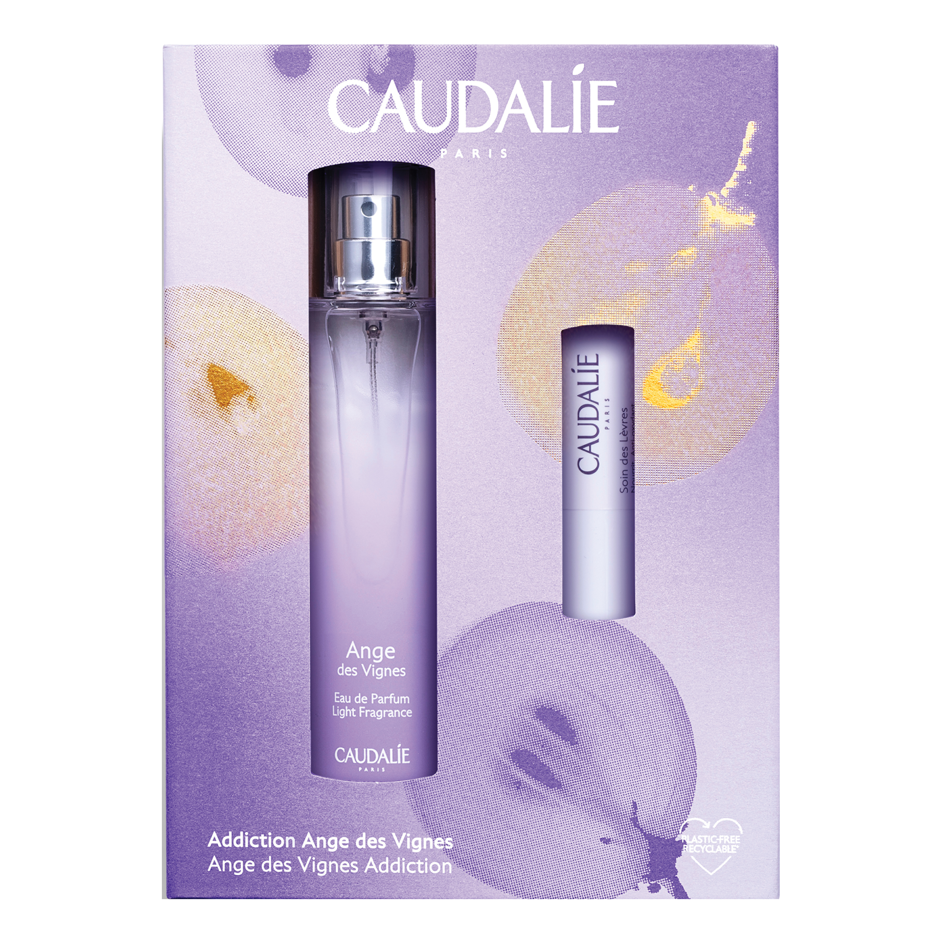 Caudalie Addiction Ange Des Vignes Duo Cofanetto Con Acqua Profumata E Trattamento Labbra