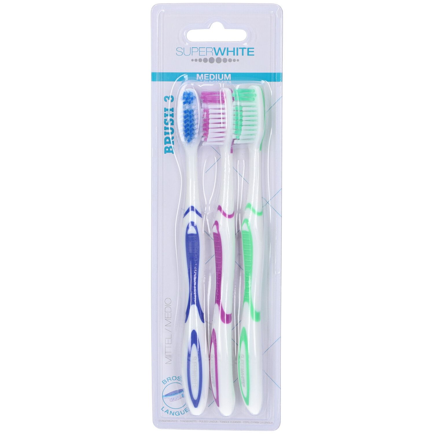 Superwhite Brush Spazzolino Medium 3 Pezzi 1 pz da denti — confronto prezzi
