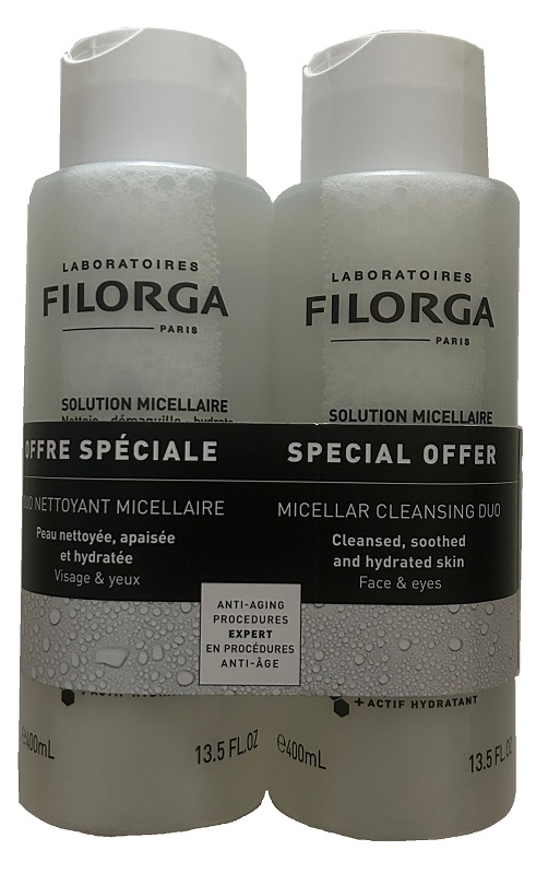 Filorga Duo Micellar Solution detergente viso delicato per tutti i tipi di pelle 2 x 400 ml