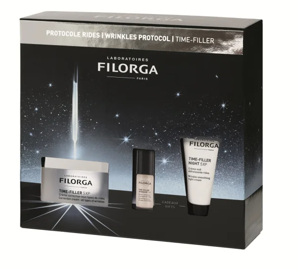Filorga xmas coffret time filler 5xp 2025 1 time filler 5xp crema 50 ml + 1 time filler intensive 5xp 5 ml + 1 time filler night 5xp 15 ml